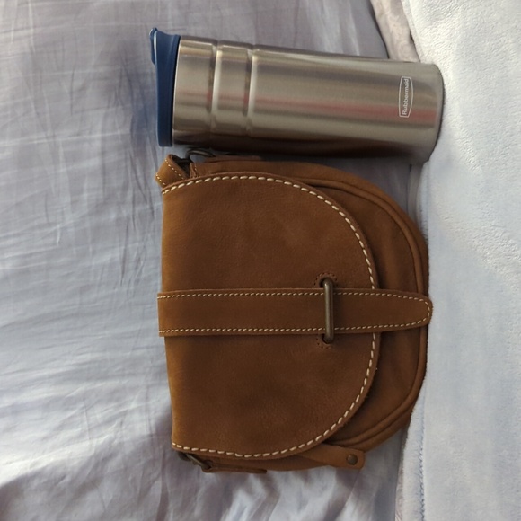 Roots mini saddle cross body nubuck leather - Picture 6 of 7